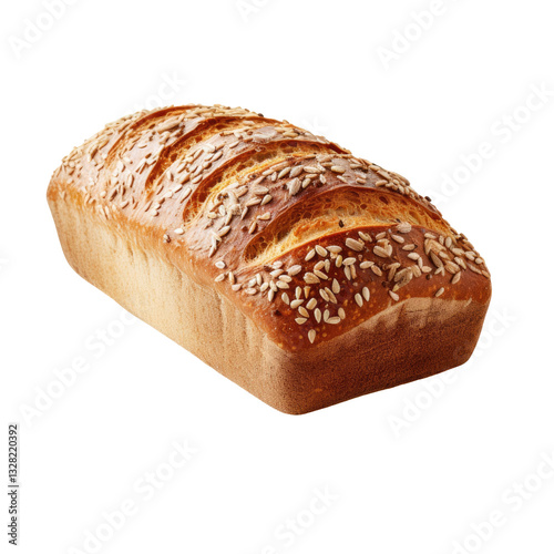 wholesome multigrain bread loaf on transparent background