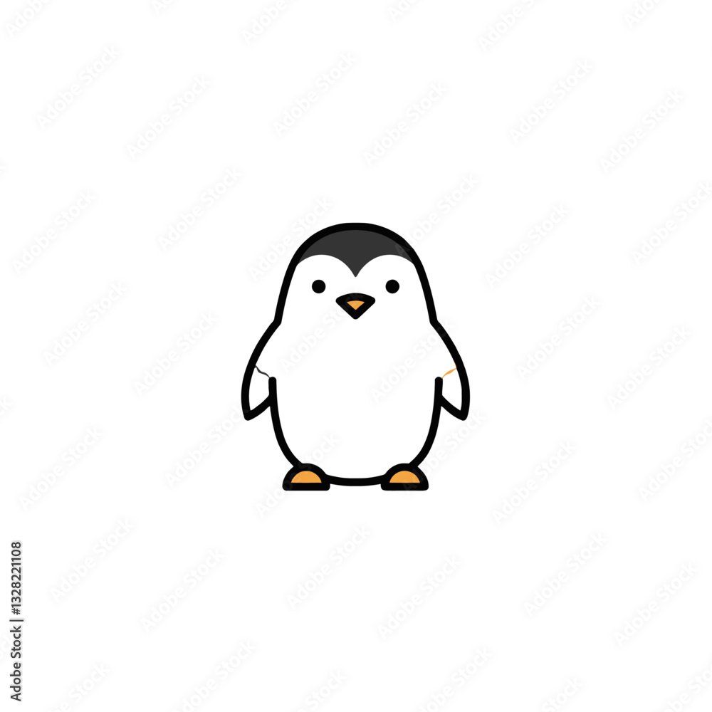Obraz premium Kawaii Penguin Drawing
