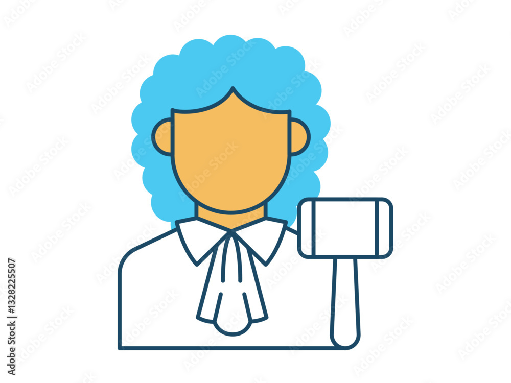 Judge icon. Profession vector icon concept. Simple vector line icon. Judge icon. Profession vector icon concept. Simple vector line icon.