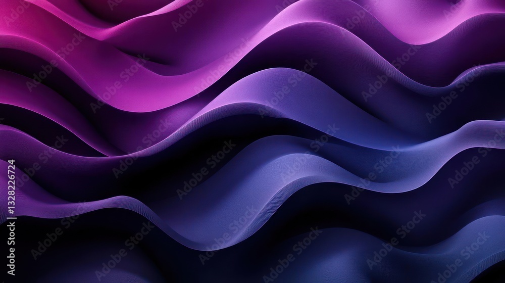 Fototapeta premium Abstract wavy pattern with purple and blue hues