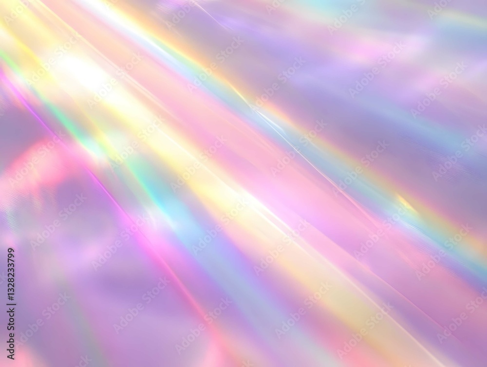 Obraz premium Pastel Prism Reflection Background, Colorful Light Reflection Wallpaper, Soft Prism Light Background, Pastel Gradient Prism Reflection, Colorful Prism Shine Background