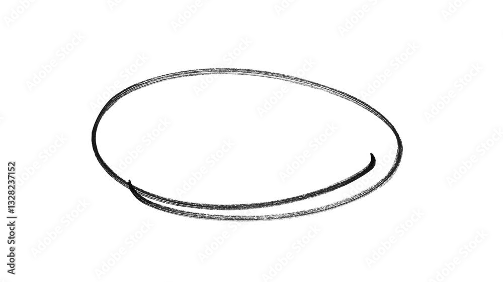 Hand-drawing marker oval frame circle animation, Red and black circle highlight with transparent background. 4K resolution Hand-drawing marker oval frame circle animation, Red and black circle highlight with transparent background. 4K resolution