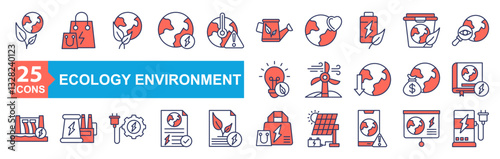 Ecology Environment Icon Sheet Planet Earth, Recycle Bag, Green Earth, Ecology, Global Warming, Watering Can, Save The World, Eco Battery, Trash, Environment, Electric Station, Eco Light, Wind Turbine