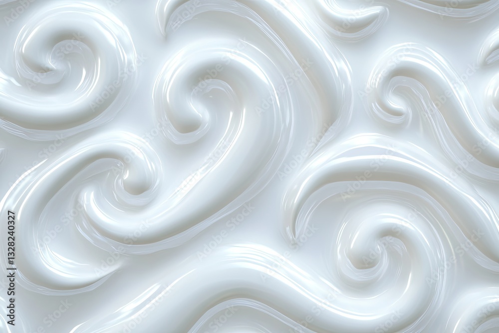 Fototapeta premium 3D illustration white seamless patt