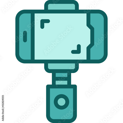selfie stick two tone icon