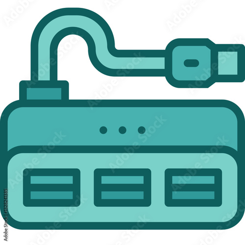 usb hub two tone icon