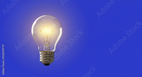 light bulb on red background