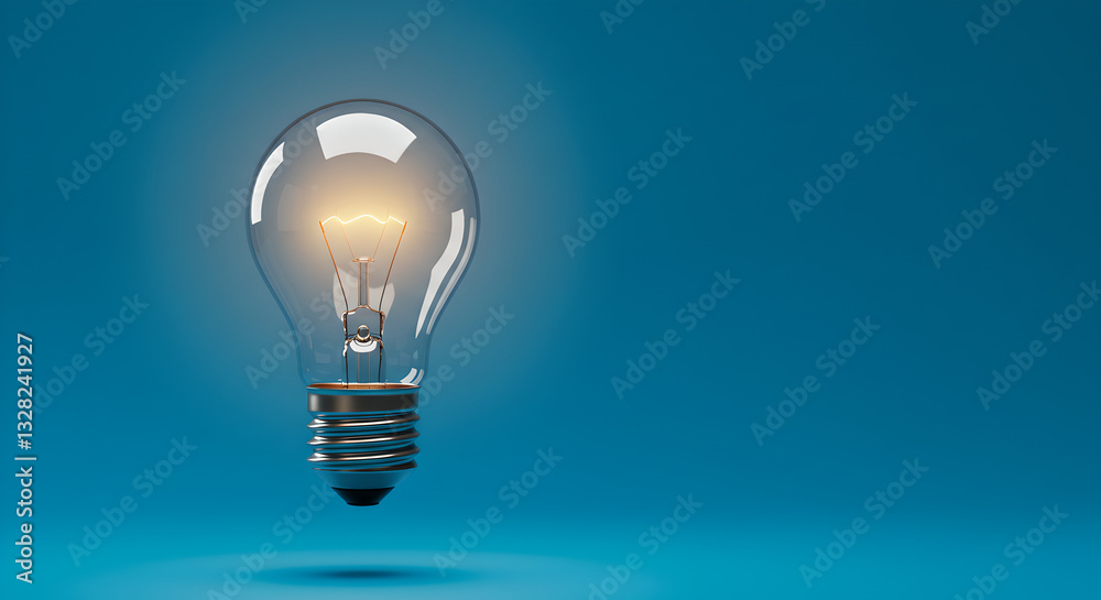 light bulb on blue background light bulb on blue background