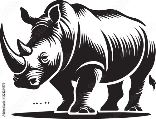 rhino vector illustration, rhino logo design, rhino vector icon, rhino silhouette vector, rhino silhouette vector black and white