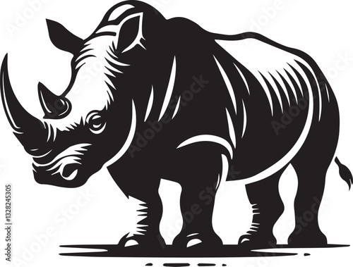rhino vector illustration, rhino logo design, rhino vector icon, rhino silhouette vector, rhino silhouette vector black and white