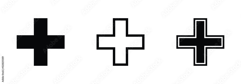 Plus Icons set. Add plus icon. Addition sign. Medical Plus icon. vector illustration eps 888. Plus Icons set. Add plus icon. Addition sign. Medical Plus icon. vector illustration eps 888.