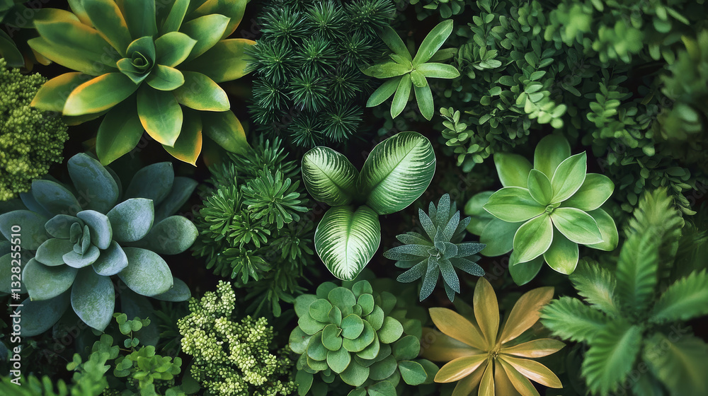 captivating close up unveils vibrant tapestry of various plants basking in sunlight, exuding freshness and natural beauty