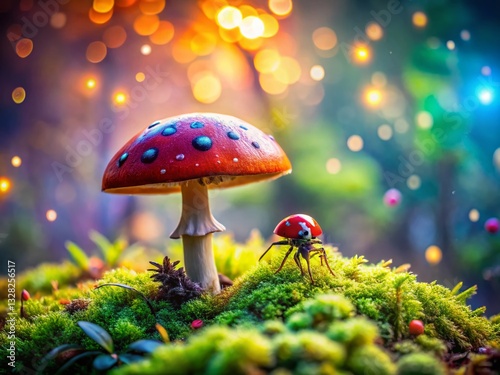 Wallpaper Mural Panoramic Vivid Ladybug in Colorful Forest, Nature Art Photography Torontodigital.ca