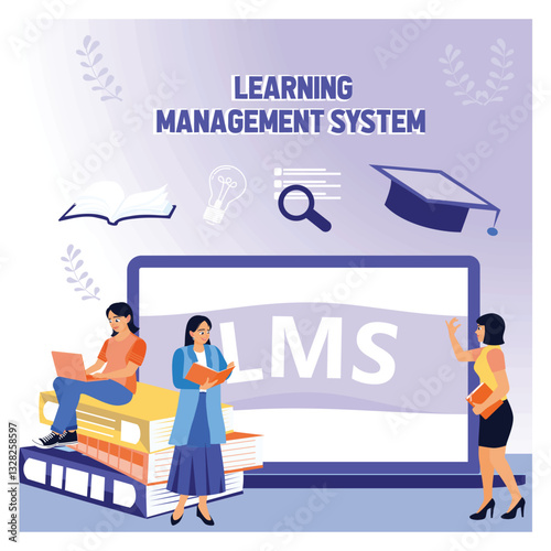 LMS Learning Management System with online educational training.