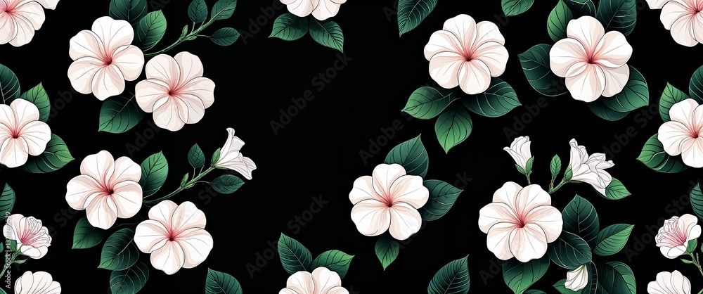 custom made wallpaper toronto digitalgardenia pattern on black plain background digital abstract art work illustration design