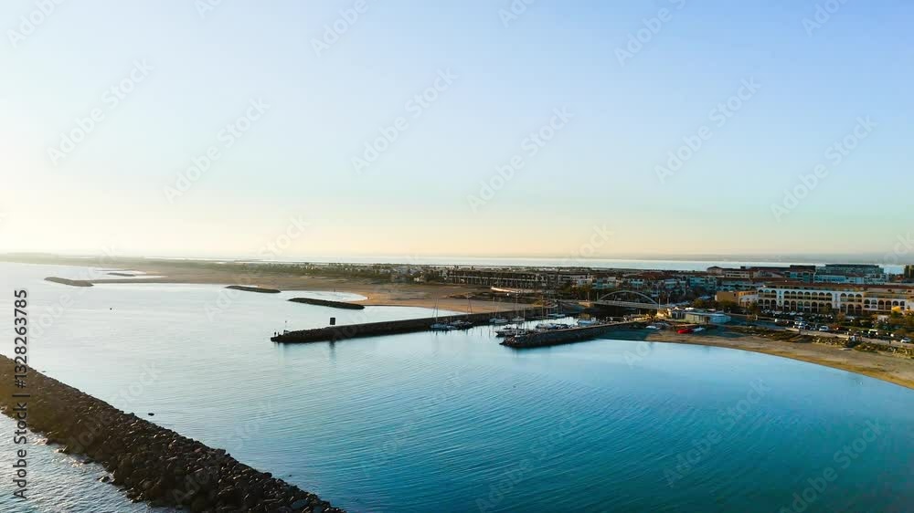 beach panorama city aerial seascape travel drone beach panorama city aerial seascape travel drone