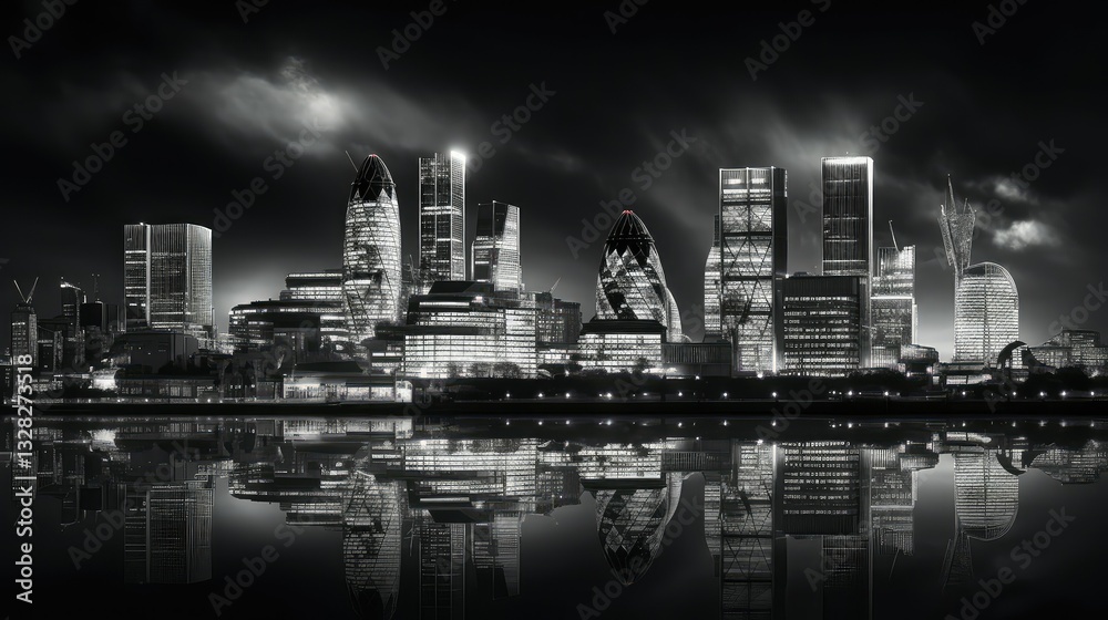 Fototapeta premium architecture modern black and white