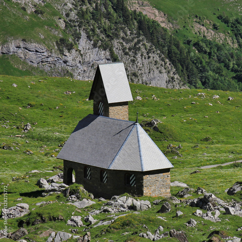 Chapel on the Meglisalp, Appenzell Canton, Switzerland. photo