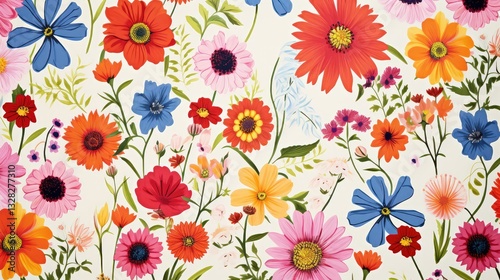 flowers seamless fabric texture