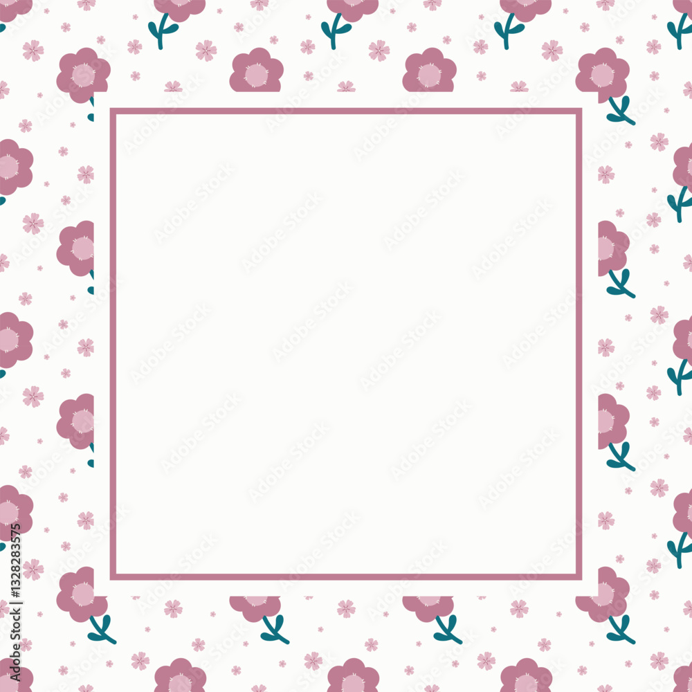 Artistic background with cute pastel flowers. Perfect for invitations or announcements Artistic background with cute pastel flowers. Perfect for invitations or announcements