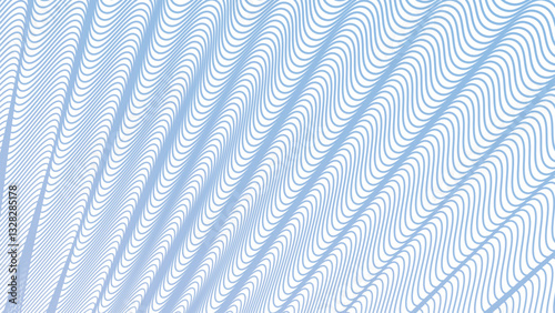 Aero Blue wave line stripes pattern background for fabric style
