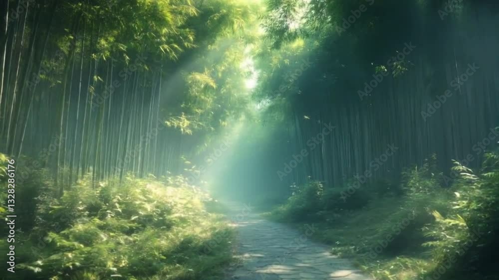 sun rays in the forest sun rays in the forest