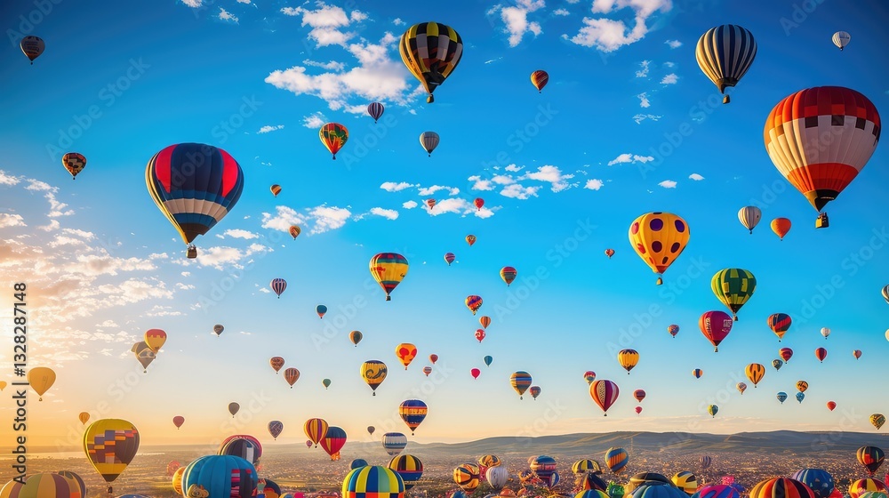 Fototapeta premium festival balloon blue