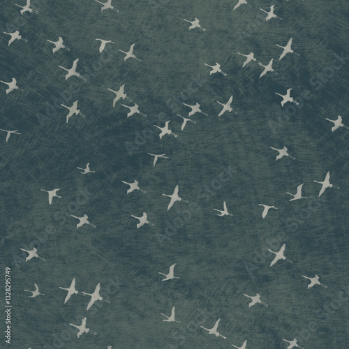 birds migrating on dark grey blue backgorund