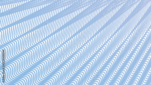 Aero Blue wave line stripes pattern background for fabric style