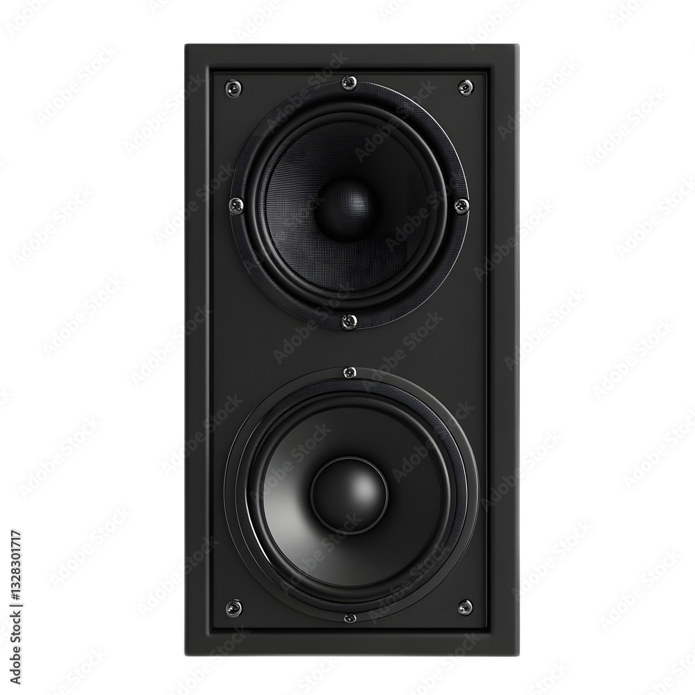 Minimalist Low Volume Speaker Isolated on White Background Minimalist Low Volume Speaker Isolated on White Background