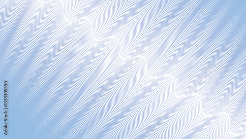 Aero Blue wave line stripes pattern background for fabric style
