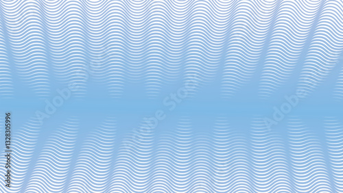 Aero Blue wave line stripes pattern background for fabric style