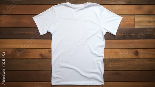 cener back of white t shirt photo
