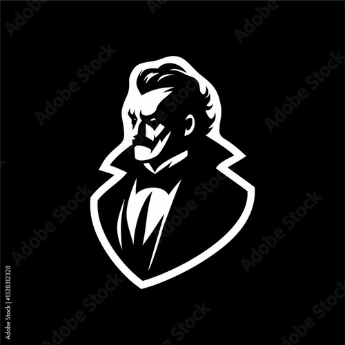 Mysterious Gentleman Villain Vector Logo