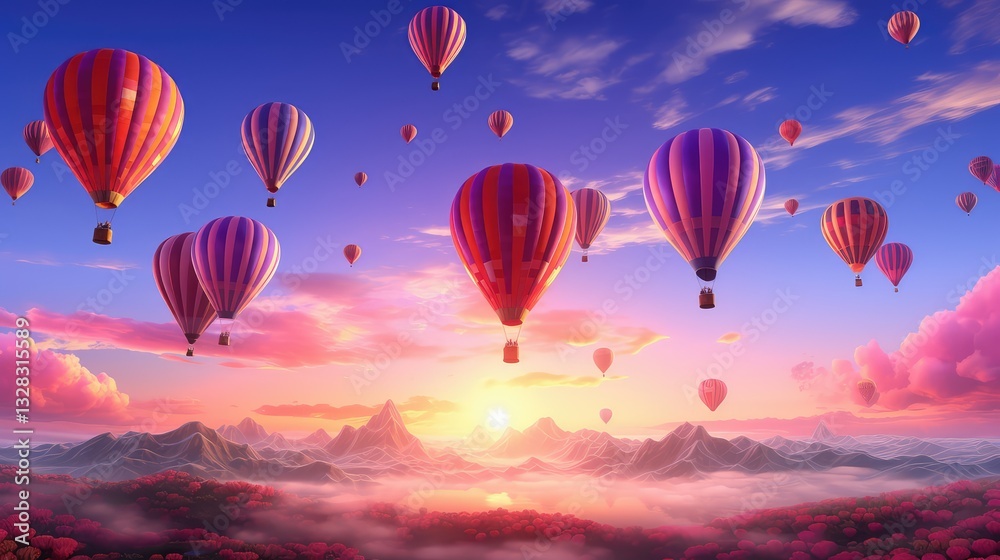 Fototapeta premium sky red purple