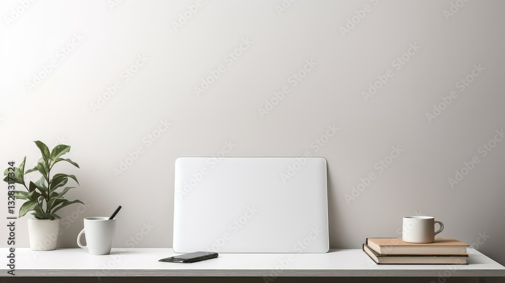 Obraz premium coffee white desk photo