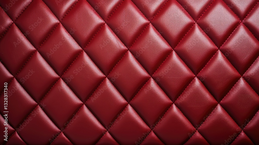 Obraz premium stitching red leather texture