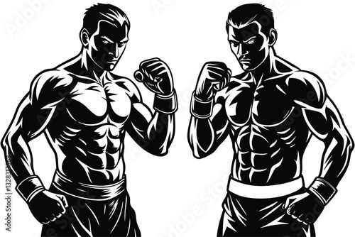 Boxing silhouette bundle