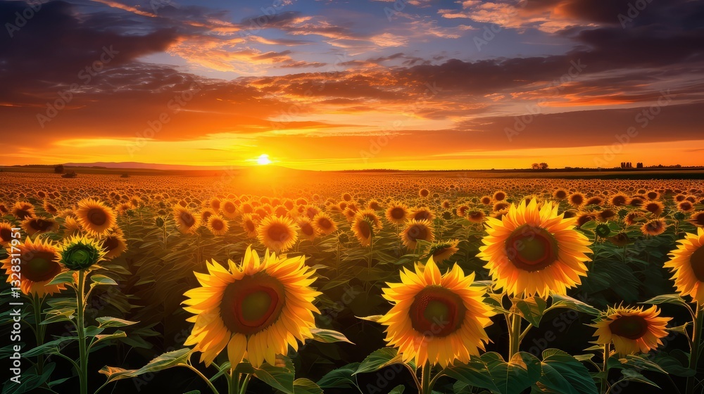 Fototapeta premium yellow orange sunset background
