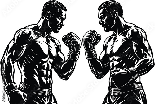 boxer man black silhouette