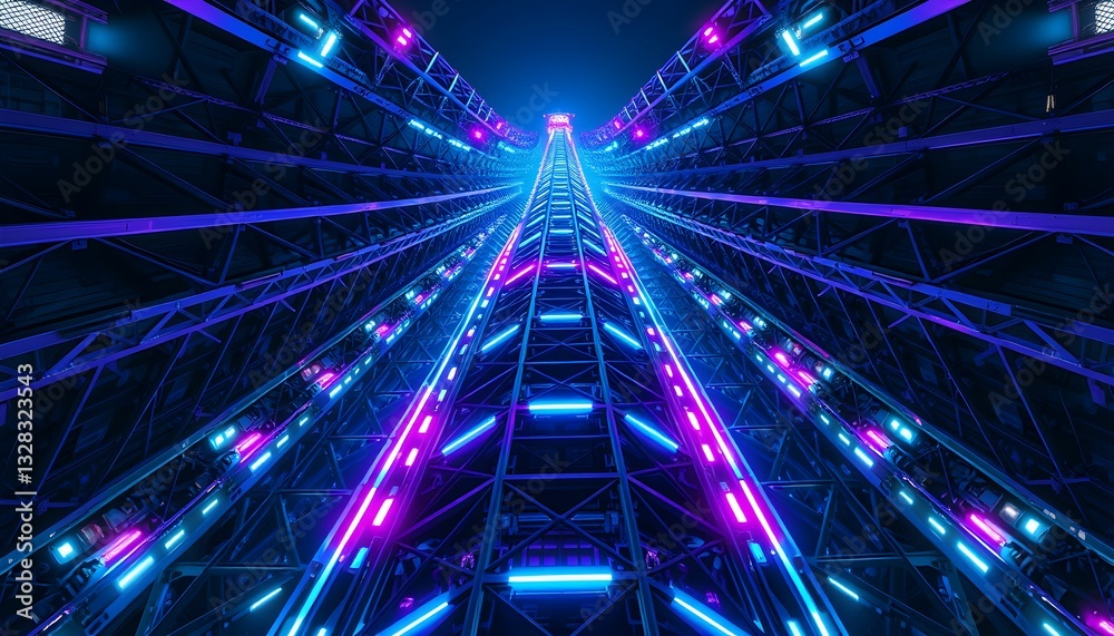 Neon Structure: Illuminated Industrial Design Neon Structure: Illuminated Industrial Design