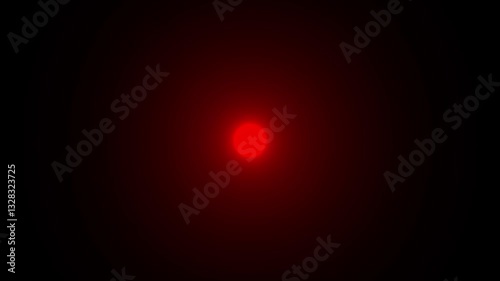 emergency red light animation on black background, looping emergency light animated.