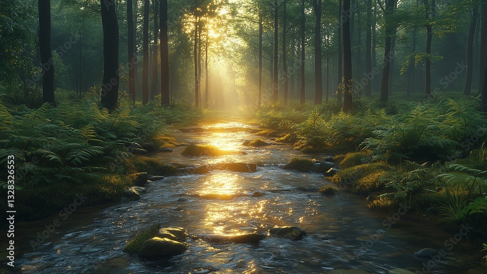 Obraz premium morning in the forest