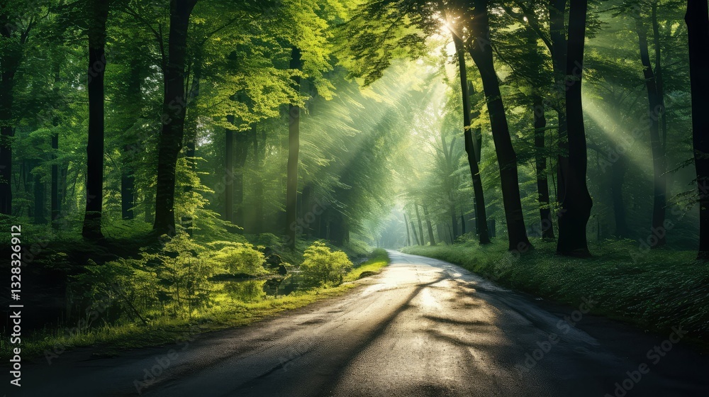 Fototapeta premium nature road in