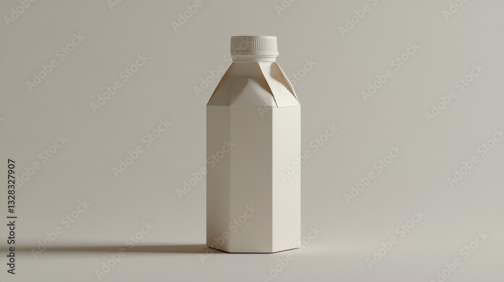 55.Milk carton box with tethered plastic cap 55.Milk carton box with tethered plastic cap
