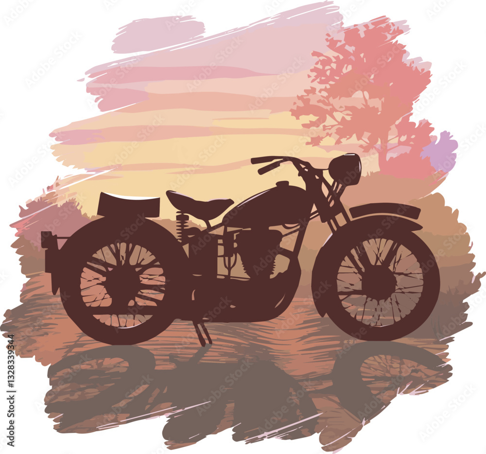 Fototapeta premium vintage motorcycle vector