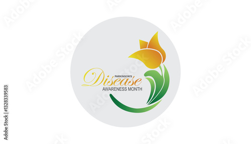 April is parkinson's disease awareness month. Vector template Design for banner, greeting card, poster, prints, social media post ,flyer , T shirt with background.