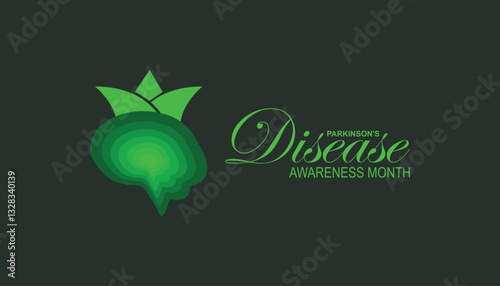 April is parkinson's disease awareness month. Vector template Design for banner, greeting card, poster, prints, social media post ,flyer , T shirt with background.