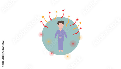 April is Esophageal Cancer Awareness Month. Vector template Design for banner, greeting card, poster, prints, social media post ,flyer , T shirt with background.