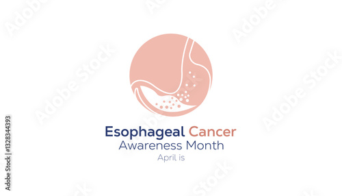 April is Esophageal Cancer Awareness Month. Vector template Design for banner, greeting card, poster, prints, social media post ,flyer , T shirt with background.